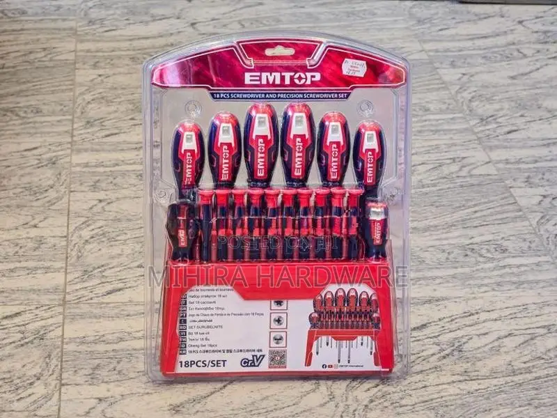EMTOP 1802 18 PCS Screwdriver & precision screw driver set kit