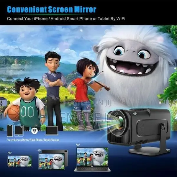 HY 320 Smart Projector, Native 1080P 4K Home Cinema Projector