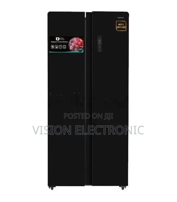 Konka Side-by-side Inverter Refrigerator (Black) - 452L