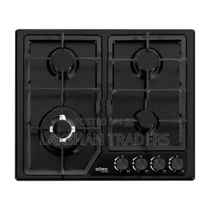 New Euro (Turkey) Cooker Hob 4 Gas Burner Stainless Steel (Black)