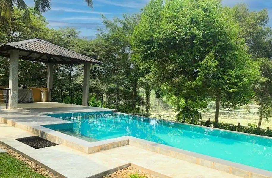 Bandaragama Waterfront Furnished House With Pool for Rent (LEC184)