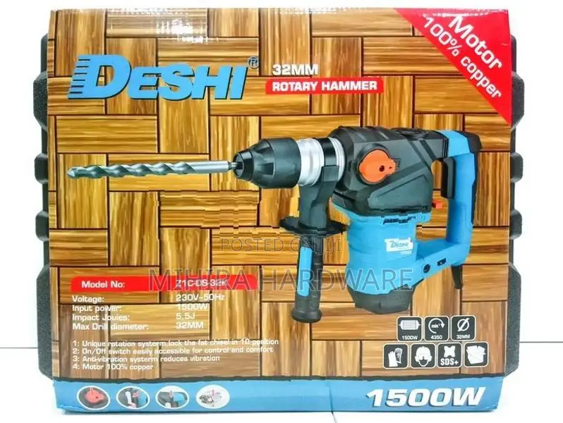 1500 Watts Deshi 32K Sds Plus Rotary Hammer Hilti Drill breaker Machin