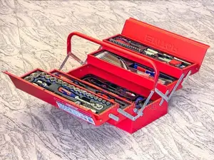 EMTOP 108 Tool box kit socket combination wrench pliers screwdriver ke