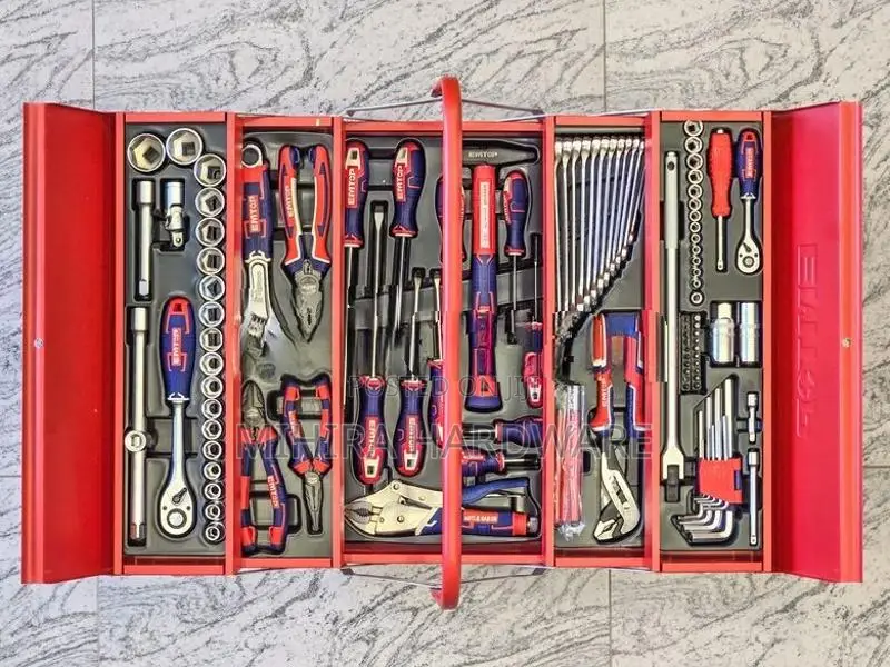 108 pcs EMTOP Tool box kit socket combination wrench pliers key set