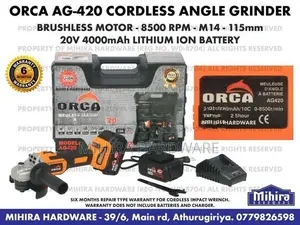 ORCA cordless 5" 4.5" battery Angle Grinder polisher 20V cord less