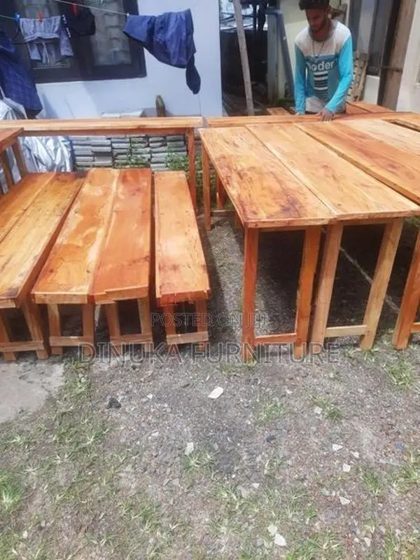 Table and Bench 6ft *15" Mahogani