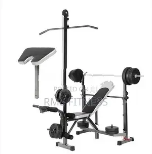 Brand New Heavy Duty Latpull down /Peacher curl weight bench -S10