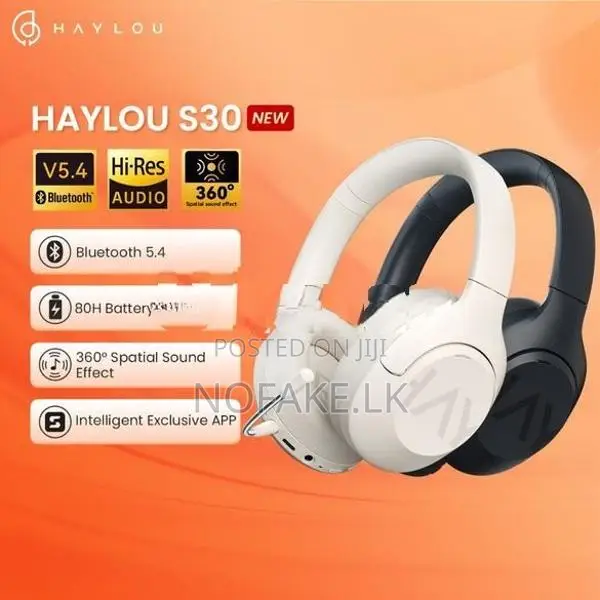 Haylou S30 Pro Version Wireless Headphones HiFi Sound 80H Playtime & A