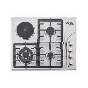 Euro (Turkey) 3 Gas Burner + 1 Electric Cooker Hob Stainless Steel