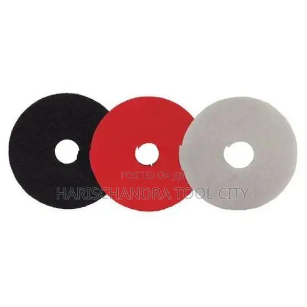 Floor Polisher Sponge Pad Red, Black and White 17``