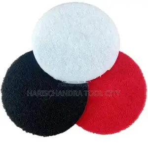 Floor Polisher Sponge Pad Red, Black and White 17``
