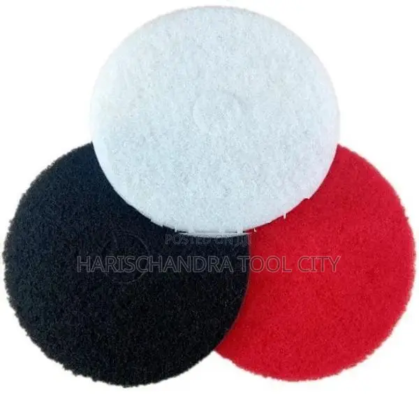 Floor Polisher Sponge Pad Red, Black and White 17``