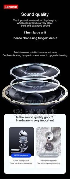 Lenovo LivePods HT38 TWS Bluetooth Wireless Earbuds