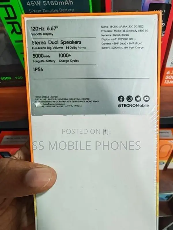 Tecno Spark 30C 5G 4GB 128GB (Brand New)