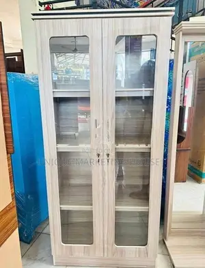 Modern American White 2 D Display Cupboard