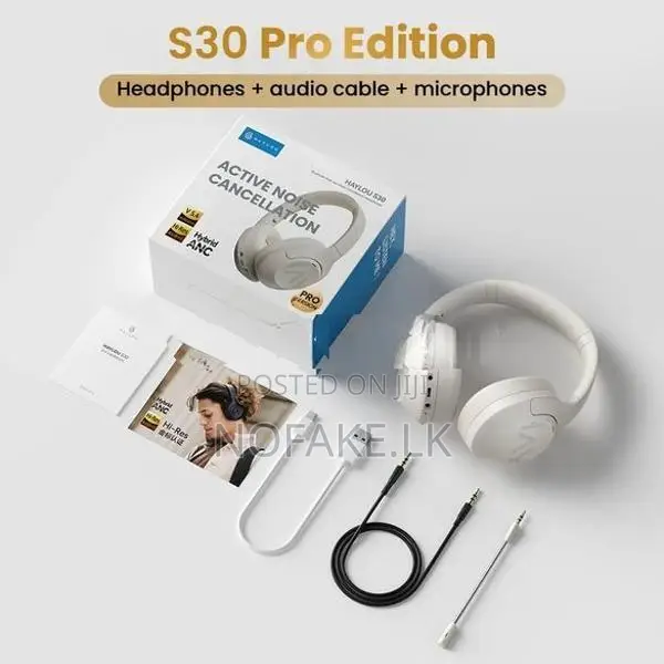 Haylou S30 Pro Version Wireless Headphones HiFi Sound, 80H Playtime AN