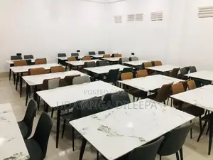Restaurant Dining Table with 4 Cushion Chairs