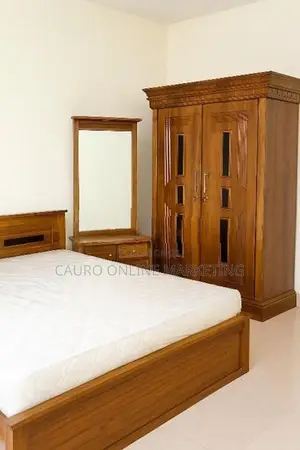 New Teak Bedroom Furniture Set Cupboard Bed