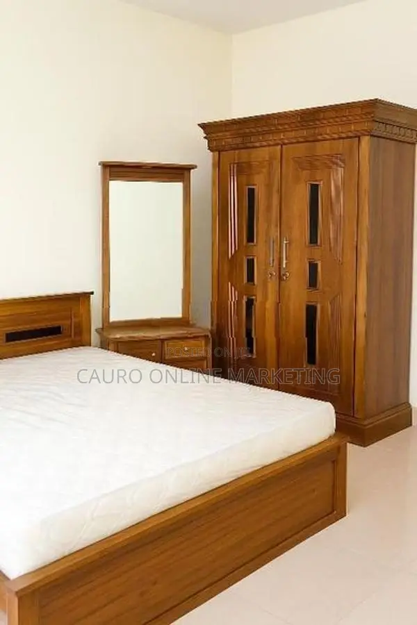 New Teak Bedroom Furniture Set Cupboard Bed