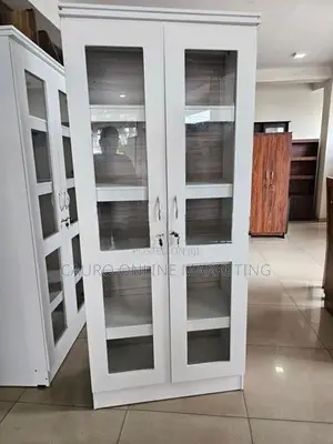 New White Colour 2 Door Melamine Office Cupboard