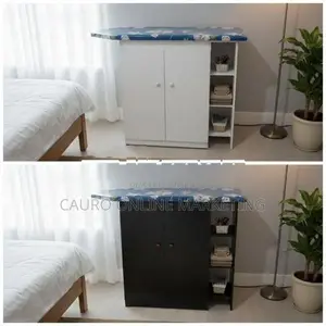 New Melamine Black / White Colour Iron Board Cupboard