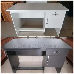 New Melamine 4*2 Ft White / Black Colour Table Cupboard