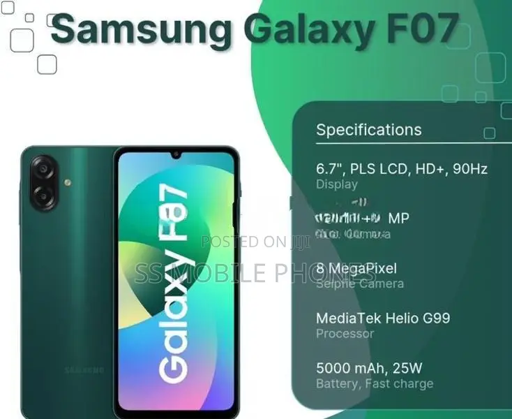 Samsung Galaxy F07 4GB 64GB (Brand New)