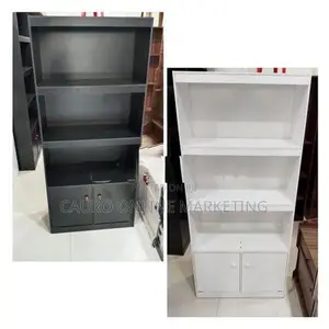 New Melamine Black / White Colour 60" * 25" Book Shelf Rack Cupboard
