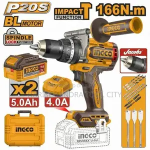 Ingco cordless drill 20v 13mm 166nm (CIDLI201668)