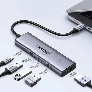 UGREEN 5 in 1 Type-C to HDMI 3 USB 100W PD charging Hub Station