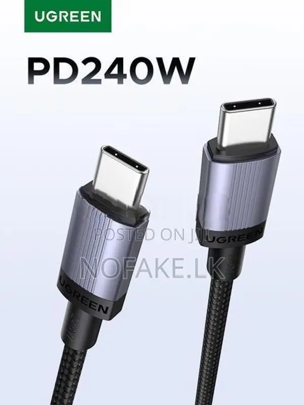 UGreen 240W USB-C to USB - C Nylon PD Fast Charging Cable 1M and 2M