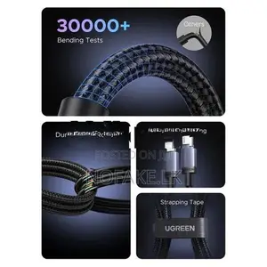 UGreen 240W USB-C to USB - C Nylon PD Fast Charging Cable 1M and 2M