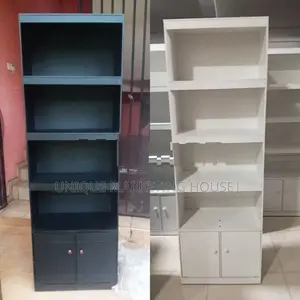 Modern 6x2 White BLK Book Cupboards