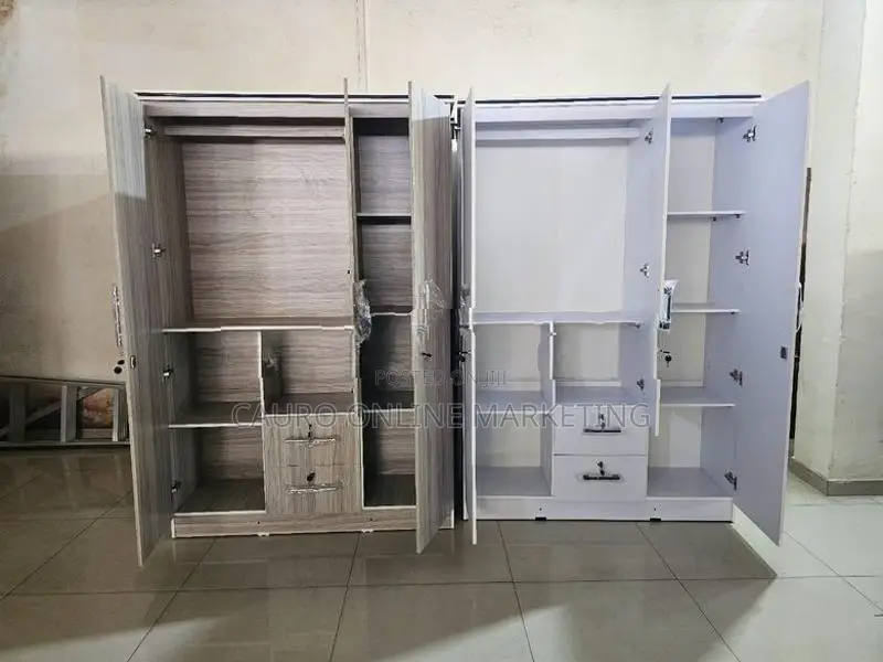 New Melamine Ash / White Colour 3 Door Cupboard 6*4 Wardrobe