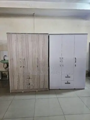 New Melamine 3 Door White / Ash Colour Cupboard 6*4 Wardrobe
