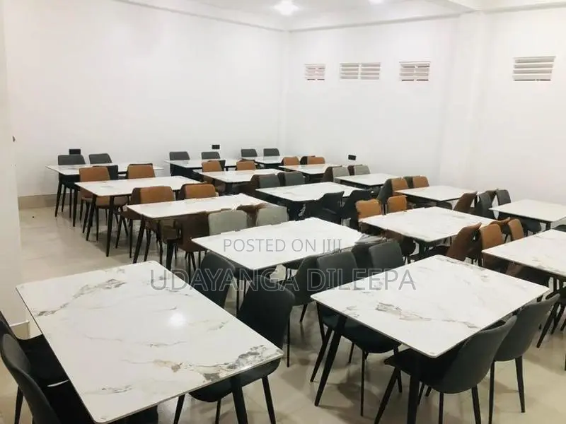 Restaurant Dining Table with Cushion Chairs