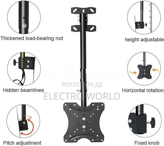Tv Full Adjustable 14"-42" Ceiling Mount Bracket