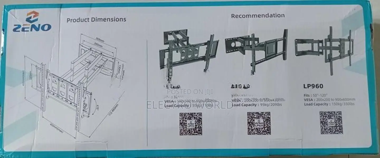 TV DUAL ARM FULL MOTION 26-60 EXTRA HEAVY MOUNT