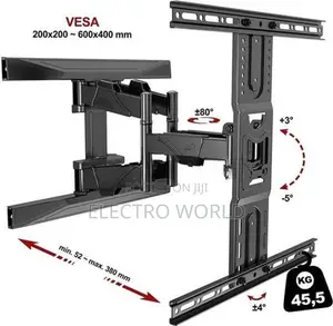 TV HEAVY 32" -75" FULL MOTION 6 WAY SWIVEL TILT MOUNT