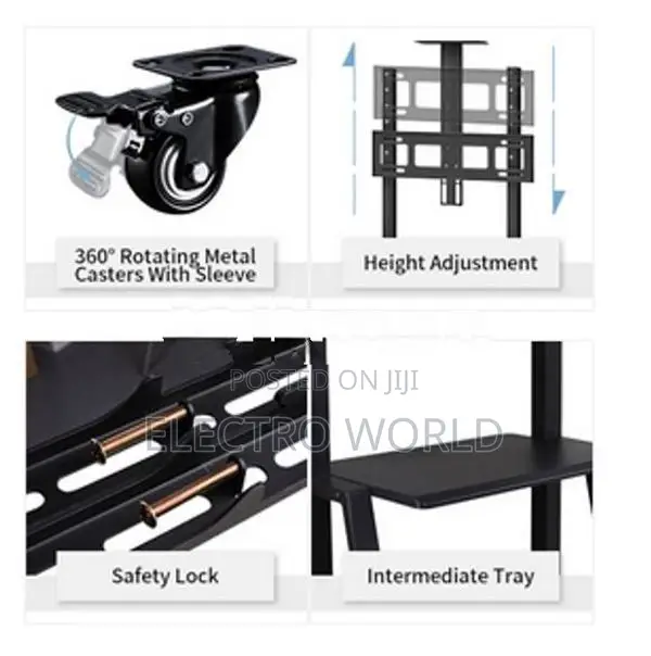 TV & SMART BOARD 32"-75" MOVABLE TROLLY STAND