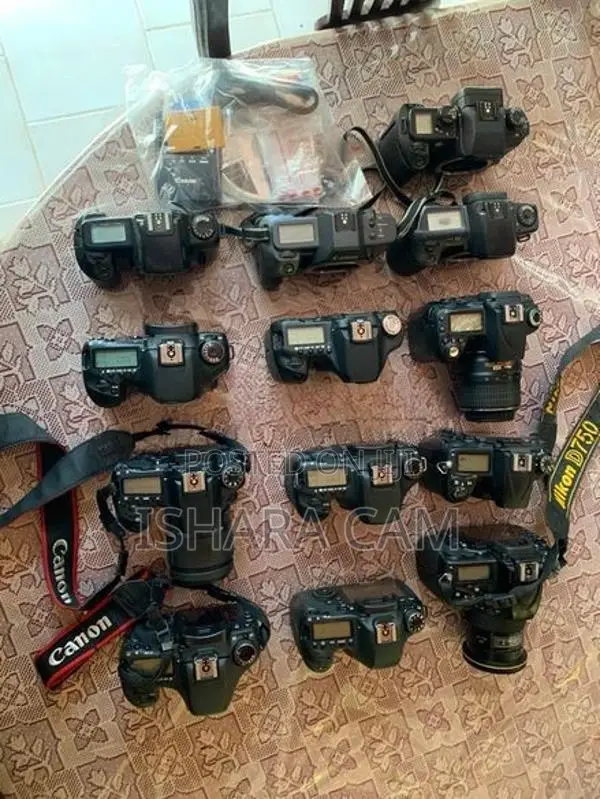 canon DSLR body with lenses