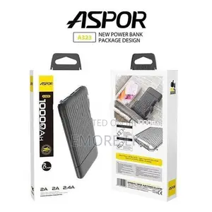 Aspor 10000 Power Bank with Type C Input Dual Outputs EM
