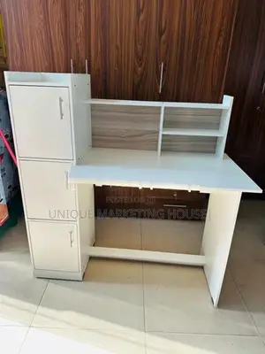 Modern Side 3 Cupbored Smart White Study Table
