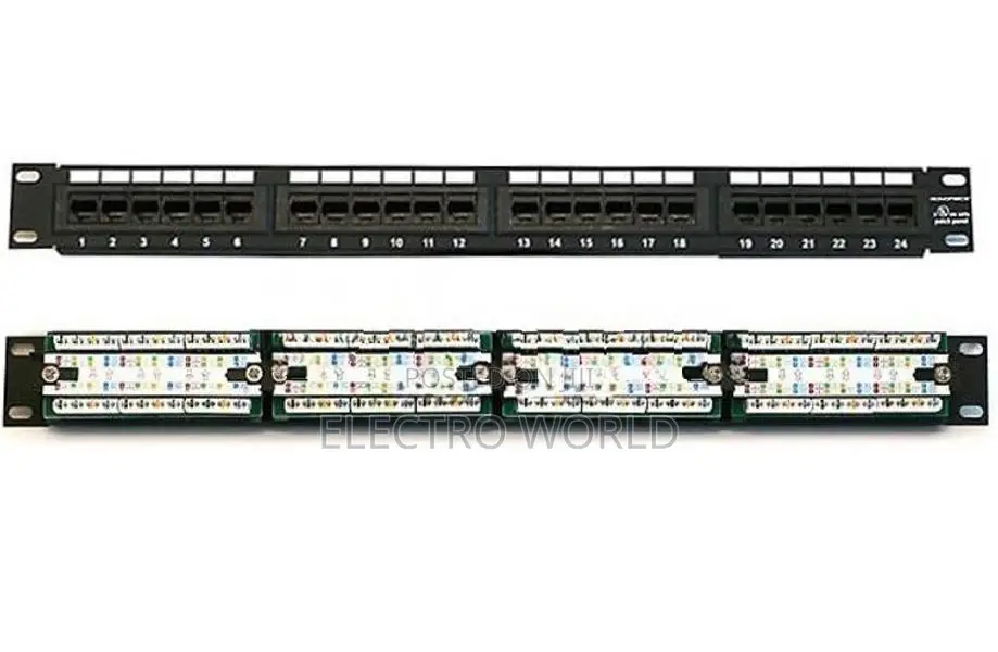 Network 24 Port Patch Panel With Cable Managment
