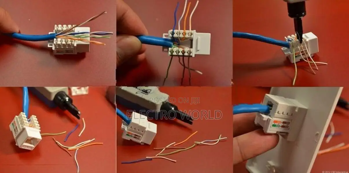 Network RJ 45 Cat 6 Socket Outlet Wall Plate