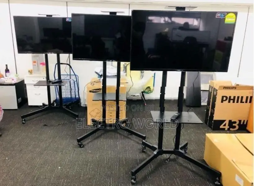 Trolley Movable Smart TV Stand LCD LED Bracket 24″-65″ Inch – 1500