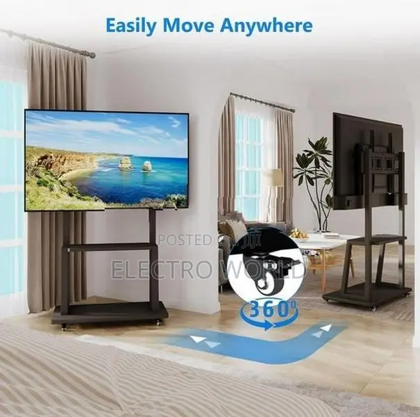 Tv & Smart Board Trolly Movable Heavy Duty 43"-100" Stand