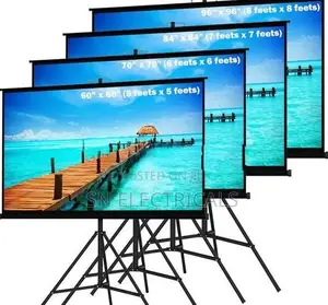 Projector Screen With Tripod Stand 6 x Feet 72″x72″