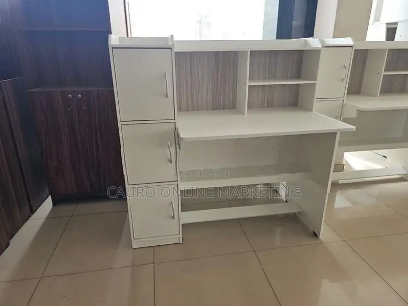 New Melamine 4*2 White Colour Table Rack Cupboard