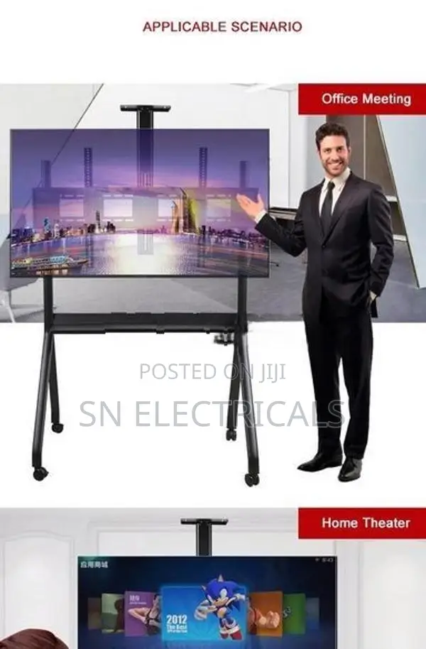 Smart TV 32"-85" Trolley Movable Mobile Cart Stand